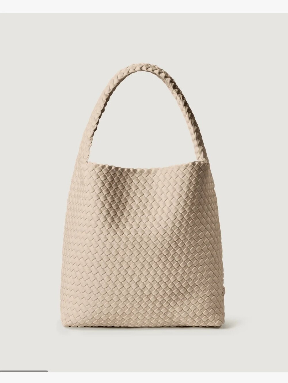 Naghedi Nomad Woven Hobo Tote Bag in Ecru